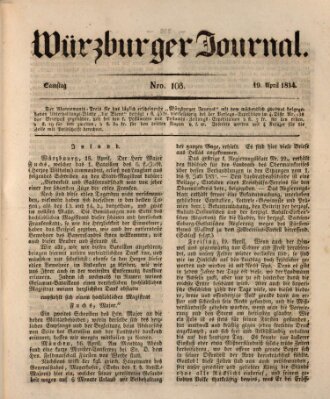 Würzburger Journal Samstag 19. April 1834