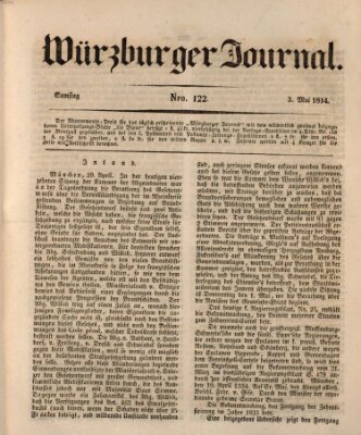 Würzburger Journal Samstag 3. Mai 1834