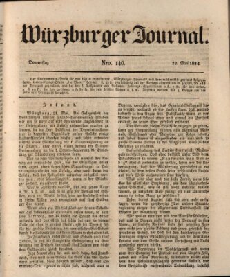 Würzburger Journal Donnerstag 22. Mai 1834