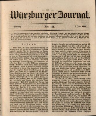 Würzburger Journal Montag 2. Juni 1834