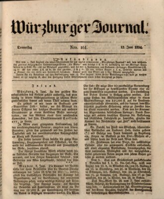 Würzburger Journal Donnerstag 12. Juni 1834