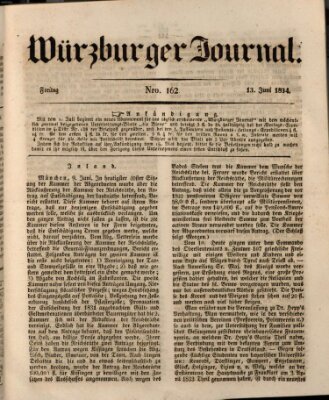 Würzburger Journal Freitag 13. Juni 1834