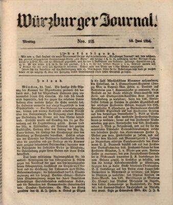 Würzburger Journal Montag 16. Juni 1834