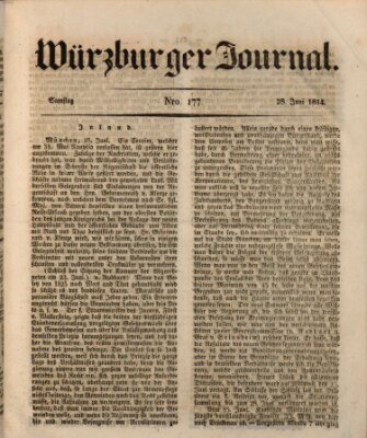 Würzburger Journal Samstag 28. Juni 1834