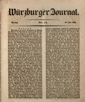 Würzburger Journal Montag 30. Juni 1834