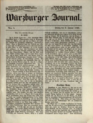 Würzburger Journal Freitag 5. Januar 1849