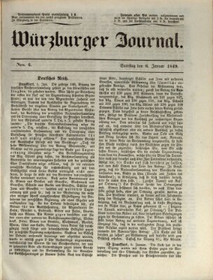 Würzburger Journal Samstag 6. Januar 1849