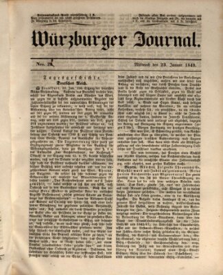 Würzburger Journal Mittwoch 24. Januar 1849