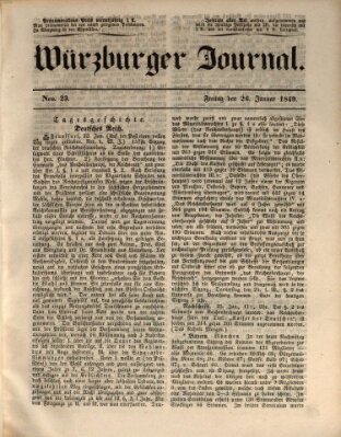 Würzburger Journal Freitag 26. Januar 1849