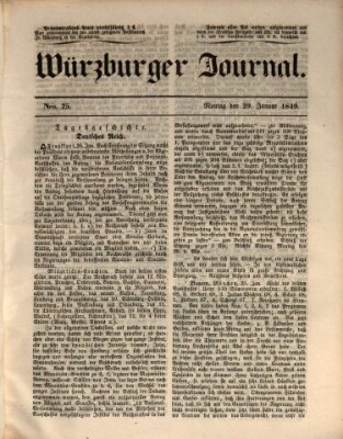 Würzburger Journal Montag 29. Januar 1849