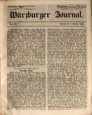 Würzburger Journal Freitag 2. Februar 1849