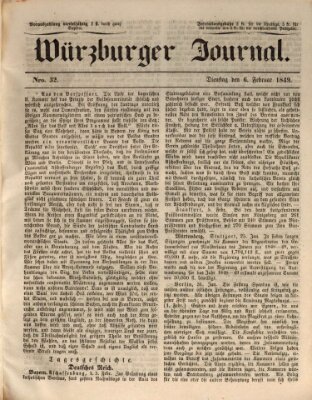 Würzburger Journal Dienstag 6. Februar 1849