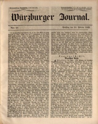 Würzburger Journal Samstag 24. Februar 1849