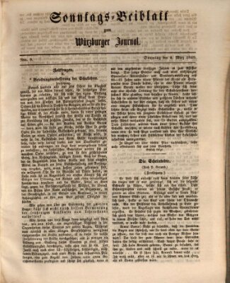 Würzburger Journal Sonntag 4. März 1849