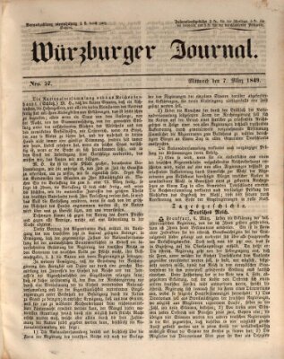 Würzburger Journal Mittwoch 7. März 1849