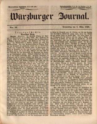 Würzburger Journal Donnerstag 8. März 1849