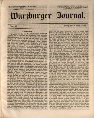 Würzburger Journal Freitag 9. März 1849