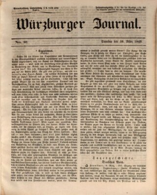 Würzburger Journal Samstag 10. März 1849