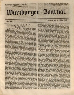 Würzburger Journal Montag 19. März 1849