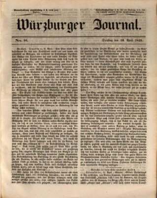 Würzburger Journal Dienstag 10. April 1849