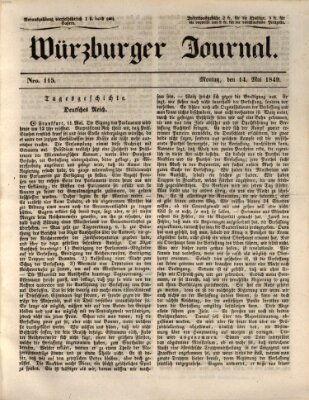 Würzburger Journal Montag 14. Mai 1849