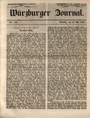 Würzburger Journal Dienstag 15. Mai 1849