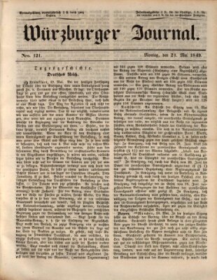 Würzburger Journal Montag 21. Mai 1849