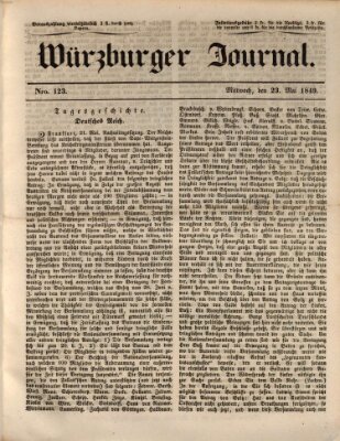 Würzburger Journal Mittwoch 23. Mai 1849