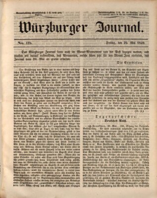 Würzburger Journal Freitag 25. Mai 1849