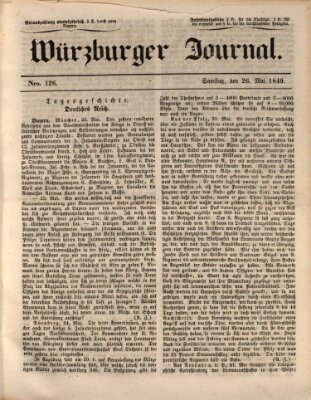 Würzburger Journal Samstag 26. Mai 1849