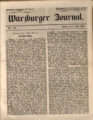 Würzburger Journal Freitag 8. Juni 1849