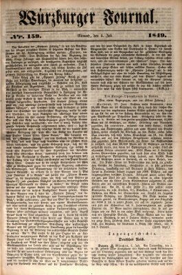 Würzburger Journal Mittwoch 4. Juli 1849