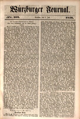 Würzburger Journal Samstag 7. Juli 1849