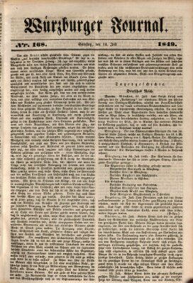 Würzburger Journal Samstag 14. Juli 1849