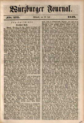 Würzburger Journal Mittwoch 18. Juli 1849