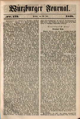 Würzburger Journal Freitag 20. Juli 1849