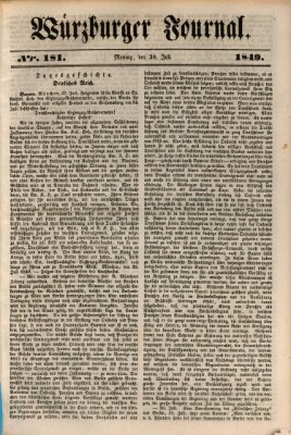 Würzburger Journal Montag 30. Juli 1849