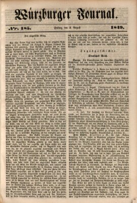 Würzburger Journal Freitag 3. August 1849