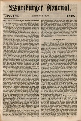 Würzburger Journal Samstag 4. August 1849