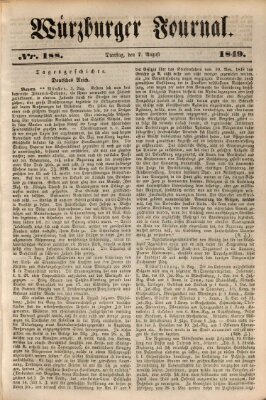 Würzburger Journal Dienstag 7. August 1849