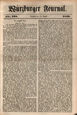 Würzburger Journal Samstag 18. August 1849