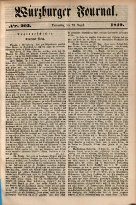 Würzburger Journal Donnerstag 23. August 1849