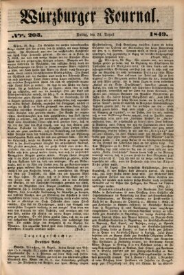 Würzburger Journal Freitag 24. August 1849