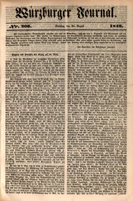 Würzburger Journal Dienstag 28. August 1849