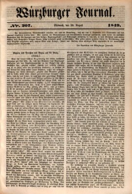 Würzburger Journal Mittwoch 29. August 1849