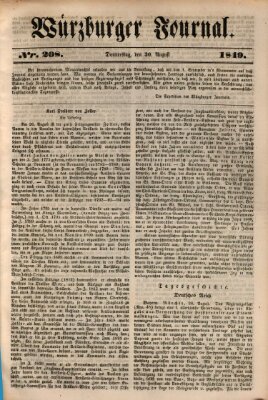 Würzburger Journal Donnerstag 30. August 1849