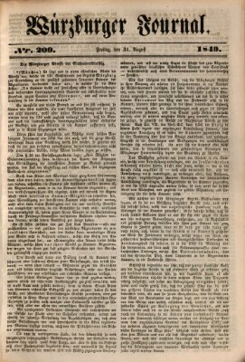 Würzburger Journal Freitag 31. August 1849