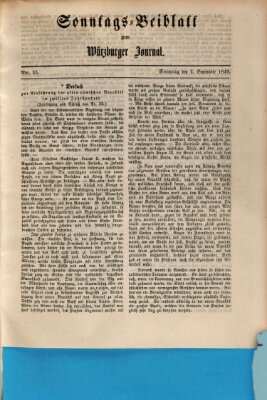 Würzburger Journal Sonntag 2. September 1849