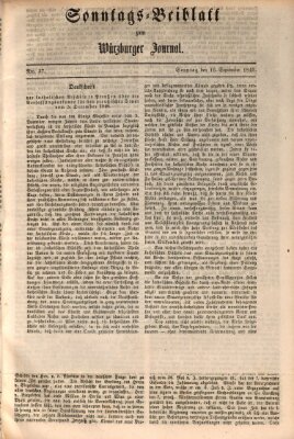 Würzburger Journal Sonntag 16. September 1849