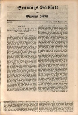 Würzburger Journal Sonntag 23. September 1849